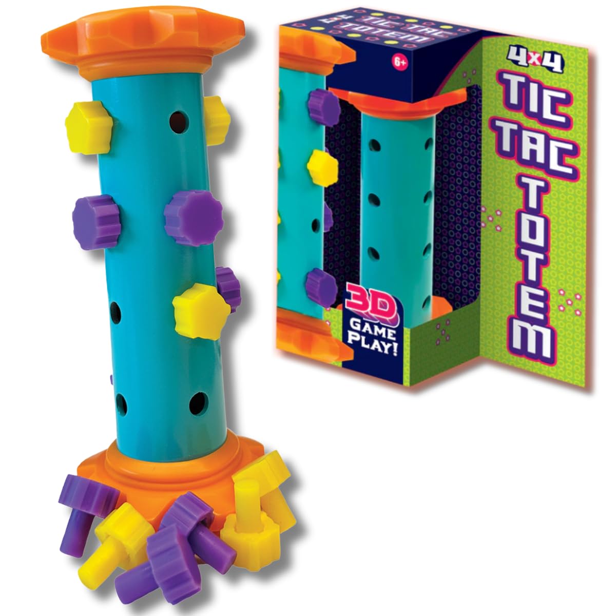 Amazon.com: Blast Off! Tic Tac Totem 3D Tic Tac Toe Strategy Game